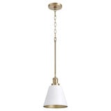 1 Light Small Cone Pendant 9.75 Inch Tall by Quorum - 877