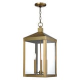 Nyack 3 Light Small Outdoor Pendant 24 Inch Tall by Livex - 2058
