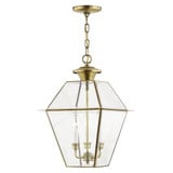 Westover 3 Light Medium Outdoor Pendant by Livex - 2385