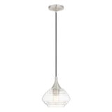 Art Glass 1 Light Small Pendant 10 Inch Tall by Livex - 40610