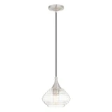 Art Glass 1 Light Small Pendant 10 Inch Tall by Livex - 40610