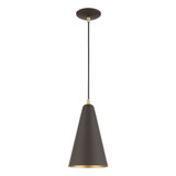 Metal Shade 1 Light Small Pendant by Livex - 41175