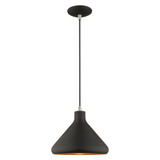Metal Shade 1 Light Small Pendant 14 Inch Tall by Livex - 41178