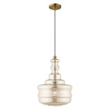 Art Glass 1 Light Medium Pendant by Livex - 41225