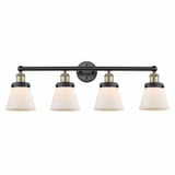 Cone 4 Light Steel Vanity Light 33.5 Inch Wide by Innovations - 616-4W-G6