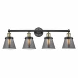 Cone 4 Light Steel Vanity Light 33.5 Inch Wide by Innovations - 616-4W-G6