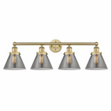 Cone 4 Light Industrial Vanity Light 34.75 Inch Wide by Innovations - 616-4W-G4