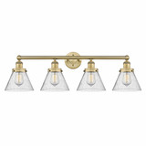 Cone 4 Light Industrial Vanity Light 34.75 Inch Wide by Innovations - 616-4W-G4