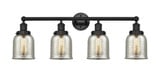 Bell 4 Light Industrial Vanity Light with Mercury Glass by Innovations - 616-4W-G58