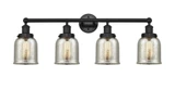 Bell 4 Light Industrial Vanity Light with Mercury Glass by Innovations - 616-4W-G58