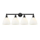 Bristol Glass 4 Light Vanity Light 34.5 Inch Wide by Innovations - 616-4W-GBD-75