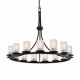 Fusion Dakota 15 Light Oversized Chandelier by Justice Design - FSN-8715-10-SEED