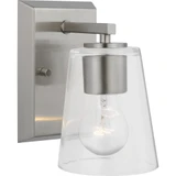 Vertex 1 Light Clear Glass Vanity Light by Progress - P300457