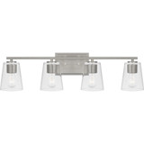 Vertex 4 Light Clear Glass Vanity Light by Progress - P300460