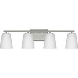 Vertex 4 Light Ethed Glass Vanity Light by Progress - P300464