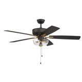 Pro Plus 5 Blade Ceiling Fan with Light Kit 52 Inch Wide by Craftmade - P101