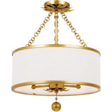 Broche 3 Light 14 Inch Wide Flush Mount by Crystorama - 513_Ceiling