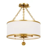 Broche 3 Light 14 Inch Wide Flush Mount by Crystorama - 513_Ceiling