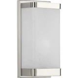 Linen Glass Sconce 1 Light Wall Sconce by Progress - P710072