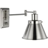 Hinton 1 Light Metal Shade Wall Sconce 9.63 Inch Tall by Progress - P710085