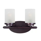 Corona 2 Light Frosted Glass Vanity Light by Maxim - 10212FT