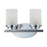 Corona 2 Light Frosted Glass Vanity Light by Maxim - 10212FT