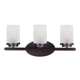 Corona 3 Light Frosted Glass Vanity Light by Maxim - 10213FT