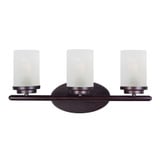 Corona 3 Light Frosted Glass Vanity Light by Maxim - 10213FT