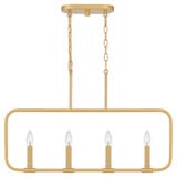 Abner 4 Light Large Linear Chandelier by Quoizel - ABR432