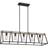 Brockton 5 Light Oversized Linear Chandelier by Quoizel - BRT542