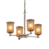 Veneto Luce Tetra 4 Light Chandelier by Justice Design GLA-8420-16-GLDC - GLA-8420-16-GLDC