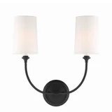 Sylvan 2 Light Candle Style Wall Sconce 15.5 Inch Wide by Crystorama - 2242
