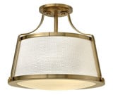 Charlotte 1 Light 9.5 Inch Wide Semi Flush Mount by Hinkley - 3521