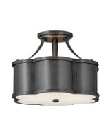 Chance 2 Light 9.9 Inch Wide Semi Flush Mount by Hinkley - 4443