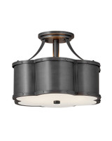 Chance 2 Light 9.9 Inch Wide Semi Flush Mount by Hinkley - 4443