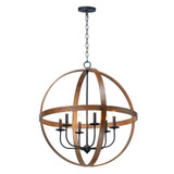 Compass 6 Light Large Pendant by Maxim - 27576