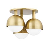 Foster 3 Light 18.75 Inch Wide Flush Mount by Hudson Valley - 1203