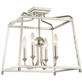 Sylvan 4 Light 16 Inch Wide Classic Flush Mount by Crystorama - 2243-NOSHADE