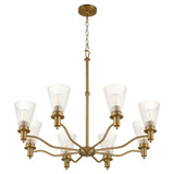 Lawton 8 Light Chandelier 27.55 Inch Tall and 35 Inch Wide by Quorum - 6803-8