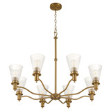 Lawton 8 Light Chandelier 27.55 Inch Tall and 35 Inch Wide by Quorum - 6803-8