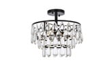 Mila 3 Light 14 Inch Wide Flush Mount by Elegant - 1103F14