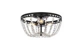 Kylie 3 Light 14 Inch Wide Flush Mount by Elegant - 1112F14