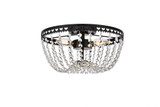 Kylie 3 Light 12 Inch Wide Flush Mount by Elegant - 1112F12