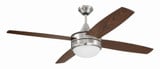 Phaze II 4 Blade Ceiling Fan with Light Kit 52 Inch Wide by Craftmade - PHZ52-4