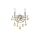 Maria Theresa 2 Light Steel Wall Sconce by Elegant - 2800W2