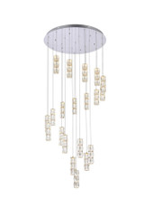 Polaris 20 LED Light Oversized Round Chandelier by Elegant - 3500D38