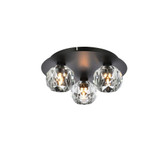 Graham 3 Light 12 Inch Wide Flush Mount by Elegant - 3509F12