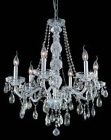 Verona 6 Light Medium Chandelier by Elegant 7956D24 - 7956D24