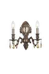 Monarch 2 Light Wall Sconce by Elegant - 9602W10