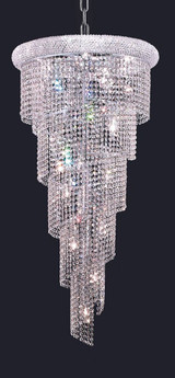 Spiral 18 Light Medium Chandelier by Elegant - V1801R22